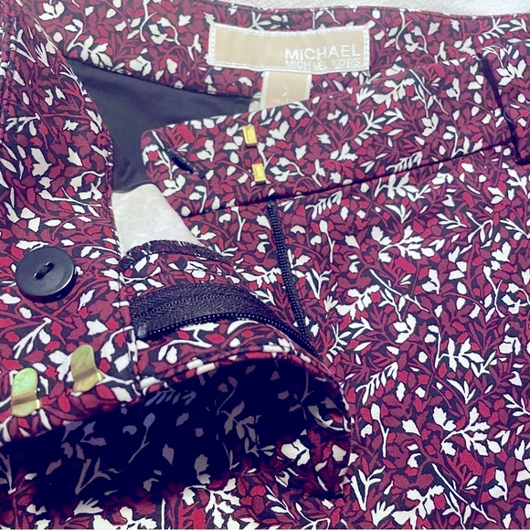 MICHAEL KORS Stretch Cotton short Shorts red with black & white unlined, size 2 - Picture 4 of 8